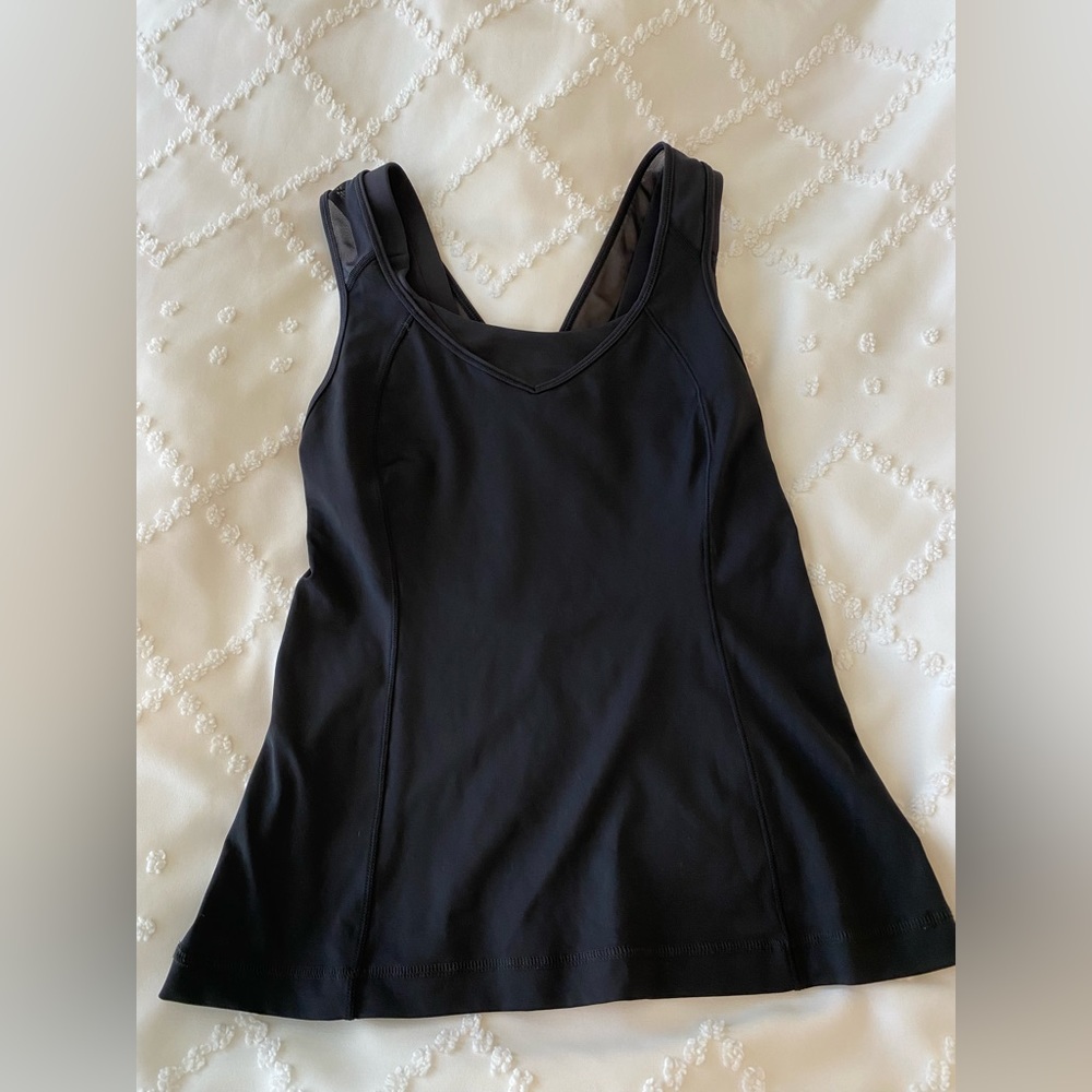 Lululemon Built In Bra Deep V Back Tank Top Size 6